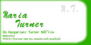maria turner business card